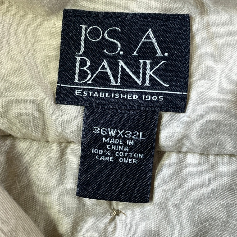 Jos A Bank Corduroy Pants Mens 36x30 Brown Wide Wale Pleated Cuffed Fall Office - Picture 2 of 10
